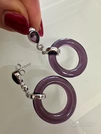 Orecchini in argento e ametista