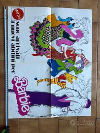 giocattoli vecchi poster barbie originale 1982 mat