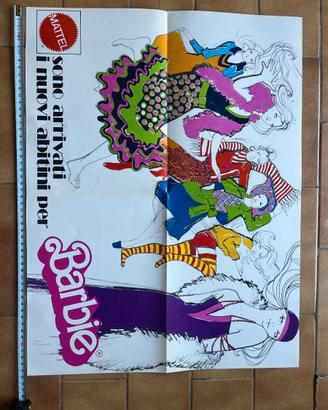 giocattoli vecchi poster barbie originale 1982 mat