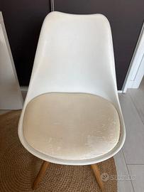 Sedia Nordica Beige e Bianca