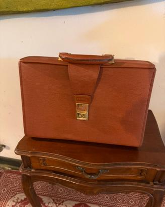 Gianfranco Ferré borsa donna rigida cuoio vintage
