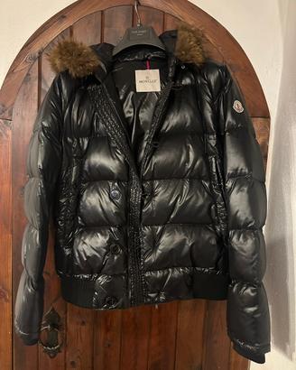 Moncler Piumino Nero Lucido Taglia 4 L/XL Uomo