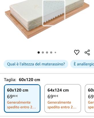 Materasso Foppapedretti e coprimaterasso