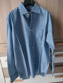 A.Basile camicia a righe uomo 100% cotone