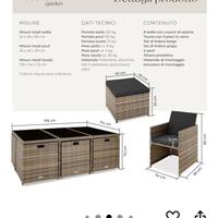 Tavolo da esterno Tectake con sedie a scomparsa