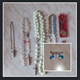 Rosari Santino auto Portachiavi Spillette Lourdes