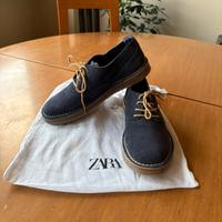 Scarpe Zara bambino in camoscio blu navy