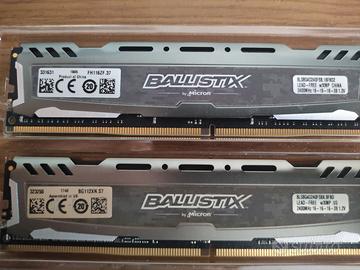 Crucial Ballistix Sport Memoria Gaming ddr4 2400hz