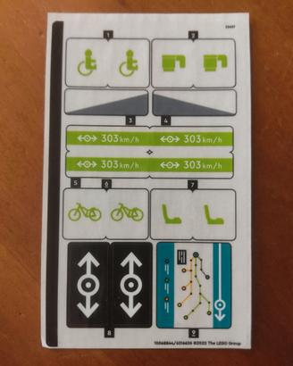 LEGO 60337 STICKERS ADESIVI NUOVI