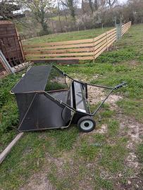 Carrello spazzatrice erba per trattorino/quad