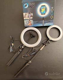 KIT 2 RING LIGHT LED SELFIE VIDEO CONTENT CREATOR