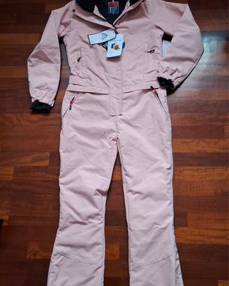 Tuta sci unico pezzo ragazza S (veste XS 12anni)