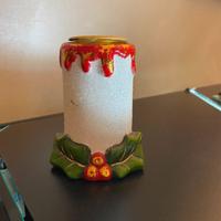 Porta candela natalizio decorativo