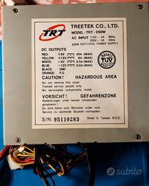 Alimentatore AT 200W Treetek TRT-200W per PC