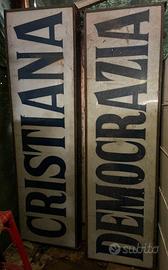 Insegna Democrazia Cristiana 210 x 60 cm