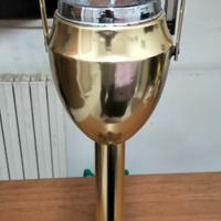 Posacenere vintage a colonna dorato