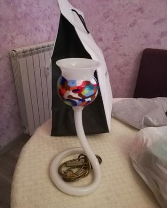 Lampada da tavolo multicolor in vetro di Murano