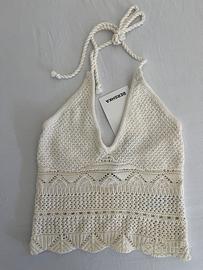 Top Bershka in crochet - S