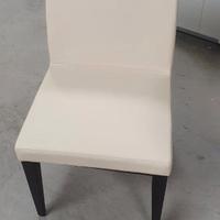 Sedia Bontempi in pelle bianca