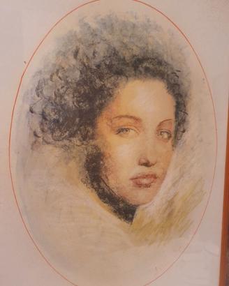 Dipinto D.Giannini - Volto di donna in ovale
