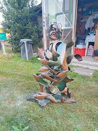 scultura in bronzo 1968 augusto neri "il pescatore