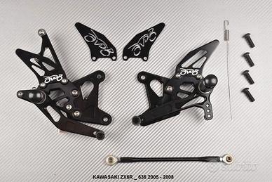Pedane arretrate KAWASAKI ZX6R ZX6RR 636 2005 2008