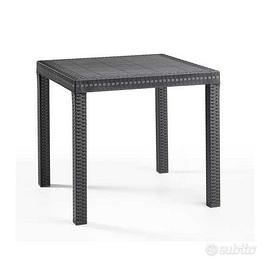 DALLAS - Tavolo rattan 80x80 polipropilene