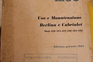 ww maggiolino 1963 libretto uso e manutenzione 