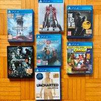 Lotto videogiochi PS4 God of War The Last of Us