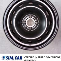 Cerchio in ferro 6.5JX15H2 Fiat Stilo