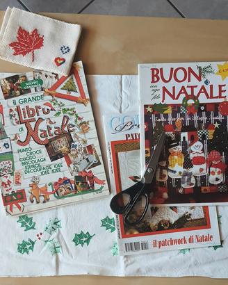 3 Riviste Natale Vintage Patchwork Punto Croce