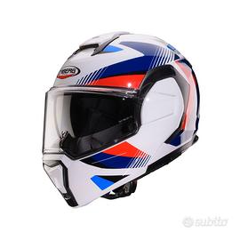 Casco Apribile CABERG TRIP BIANCO BLU ROSSO
