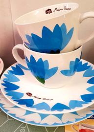 Tazze colazione Blu 2 tazze e 2 piattini