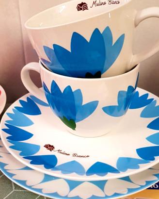 Tazze colazione Blu 2 tazze e 2 piattini