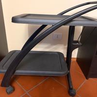 Carrello foppapedretti nero per trasporto alimenti