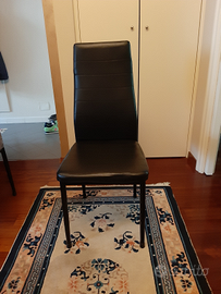 4 sedie ecopelle nero