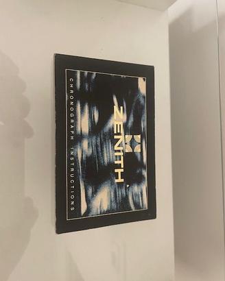 Libretto Manuale Zenith Cronografo anni 90/2000