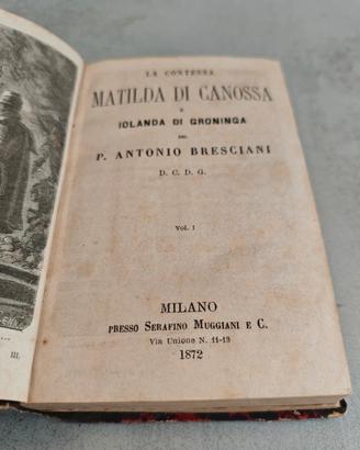 Bresciani Matilda Canossa 1872 3 voll.