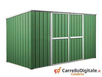Casetta giardino box in Acciaio 345x186 verde