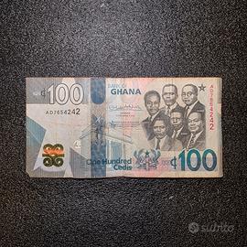 Banconota Ghana 100 Cedis Collezionismo Numismatic