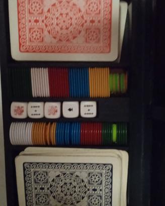 kit di carte scala quaranta e altro con custodia