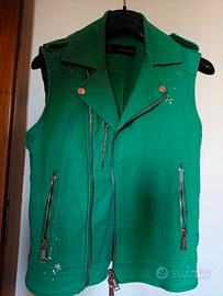DSQUARED2 Gilet Uomo Verde in Cotone zip tasche 48