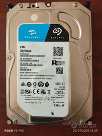 Hard Disk Seagate SkyHawk 2 TB videosorveglianza