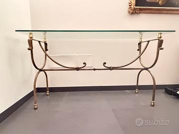 Consolle ferro e cristallo