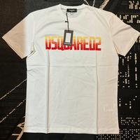 T-shirt Dsquared2 XXL bianca logo rosso-giallo