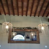 Grande specchio di design in legno massello