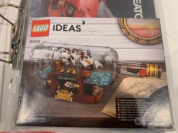 USATO senza box Lego ideas nave in bottiglia 21313