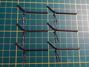 Pesca, 6pz Anti-Tangle in Acciaio Inox 5cm