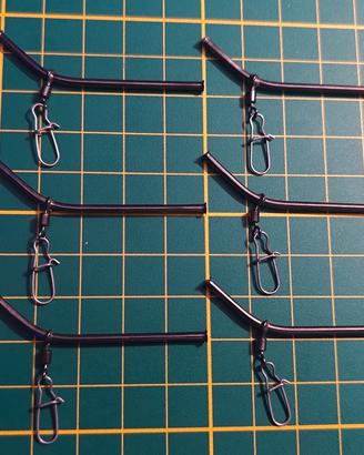 Pesca, 6pz Anti-Tangle in Acciaio Inox 5cm