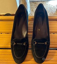 Scarpe da donna blu vero cuoio numero 36